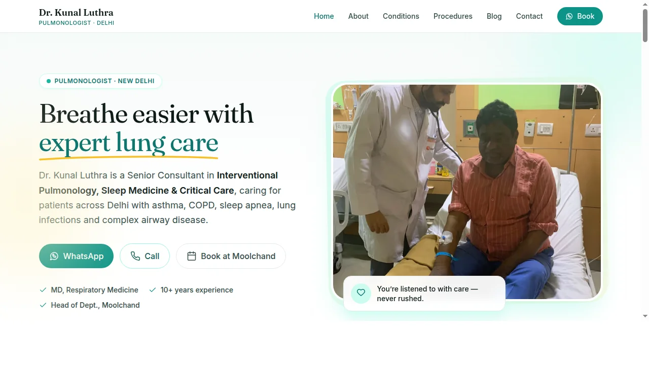 Dr. Kunal Luthra interface